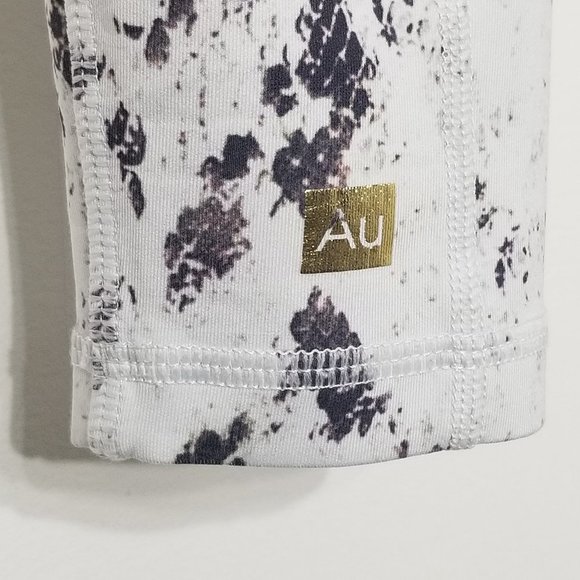 Aurum Snakeskin Printed Workout Leggings White Black Exercise Pants Size XXS - Picture 8 of 14
